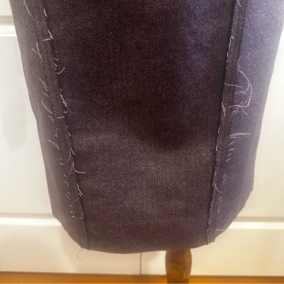 CLUB MONACO Purple Knee-Length Pencil Skirt w Distressed Stitching for Work - Picture 8 of 9